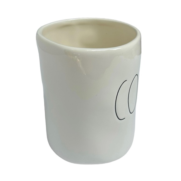 Rae Dunn COURAGE Mug Coffee Tea White Black Large Letters Dimples NWT 2017 OG - Picture 8 of 14